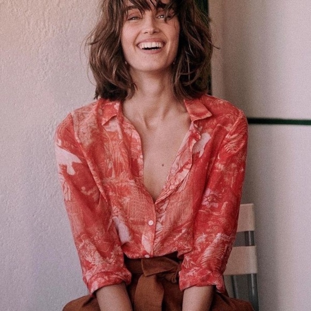 Sezane Pierro Paradise Shirt Size 2 NWOT